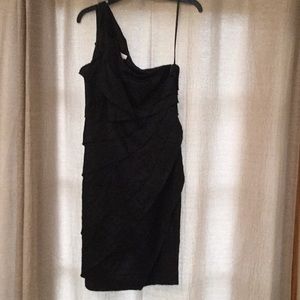 Black 1 Shoulder Cocktail Dress